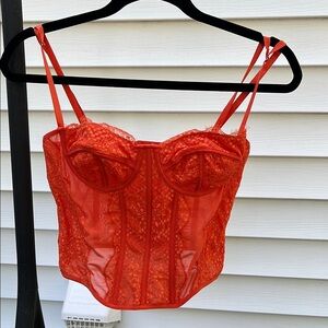 SHEIN Red Lace Bra Intimates & Sleepwear